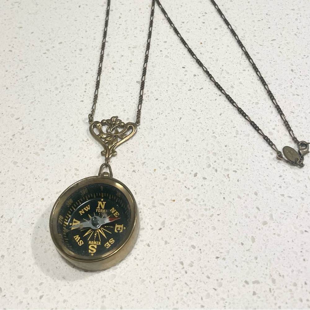 Ornamental Things Vintage Style Compass Necklace